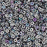 Czech O Bead® 3.8x1mm Crystal Silver Rainbow Beads 8.1g