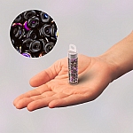 3.8mm O Bead® Czech Glass Ring Beads Jet Sliperit 8.1g