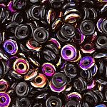 3.8mm O Bead® Czech Glass Ring Beads Jet Sliperit 8.1g