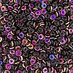3.8mm O Bead® Czech Glass Ring Beads Jet Sliperit 8.1g