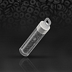 Czech Glass O Bead® 3.8 x 1mm Jet Matte Ring Beads 8.1g