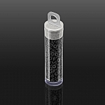 Czech Glass O Bead® 3.8 x 1mm Jet Matte Ring Beads 8.1g