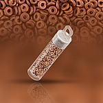 O Bead® 3.8x1mm Czech Pressed Glass Beads - Copper 8.1g