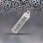 3.8mm Czech Glass O Bead® Chalk White Lazure Blue 8.1g