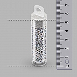 3.8mm Czech Glass O Bead® Chalk White Lazure Blue 8.1g