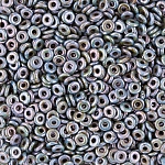 3.8mm Czech Glass O Bead® Chalk White Lazure Blue 8.1g