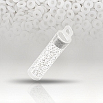 3.8mm O Bead® Czech Ring Glass Beads Chalk White 8.1g
