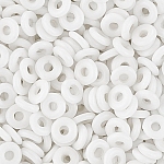 3.8mm O Bead® Czech Ring Glass Beads Chalk White 8.1g