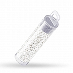 3.8mm O Bead® Czech Ring Glass Beads Chalk White 8.1g