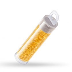 Toho Round 8/0 Seed Beads Transparent Light Topaz - 10g