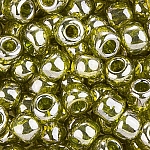 Toho Round 3/0 Seed Beads Gold Lustered Green Tea 19.5g