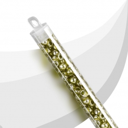 Toho Round 3/0 Seed Beads Gold Lustered Green Tea 19.5g