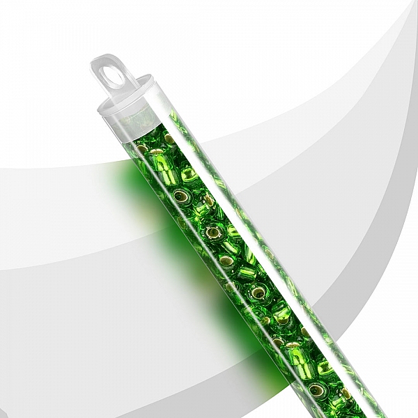 Toho 5.5mm Seed Beads Size 3 Silver Lined Peridot 19.5g
