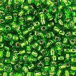 Toho 5.5mm Seed Beads Size 3 Silver Lined Peridot 19.5g