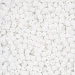 3mm Minos® par Puca® Czech Barrel Beads Opaque White 9g
