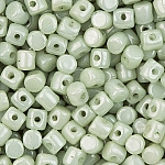 Minos® par Puca® Beads Opaque Light Green Ceramic Look