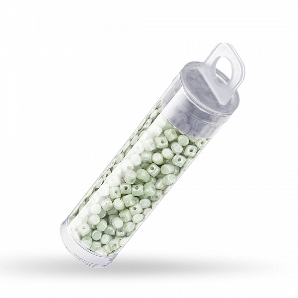 Minos® par Puca® Beads Opaque Light Green Ceramic Look