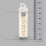 Minos® par Puca® 3mm Beads Opaque Beige Ceramic Look 9g