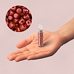 Czech Glass Minos® par Puca® Beads Red Metallic Mat 9g
