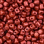 Czech Glass Minos® par Puca® Beads Red Metallic Mat 9g
