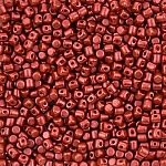 Czech Glass Minos® par Puca® Beads Red Metallic Mat 9g