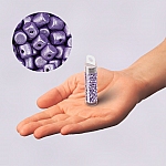 Czech Minos® par Puca® Beads 3mm Metallic Mat Purple 9g