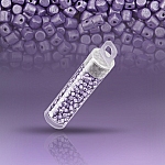 Czech Minos® par Puca® Beads 3mm Metallic Mat Purple 9g