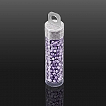 Czech Minos® par Puca® Beads 3mm Metallic Mat Purple 9g