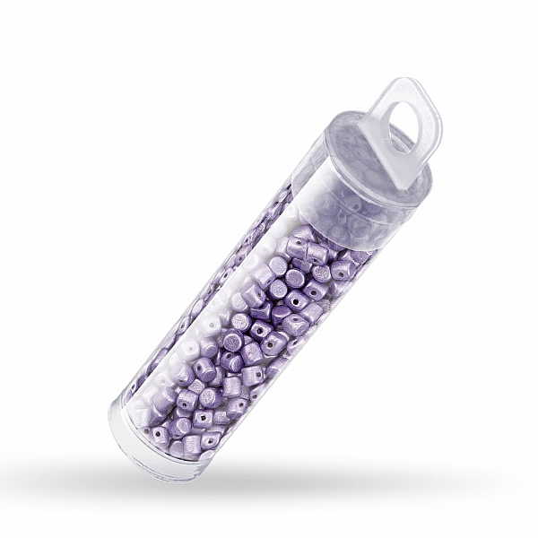 Czech Minos® par Puca® Beads 3mm Metallic Mat Purple 9g