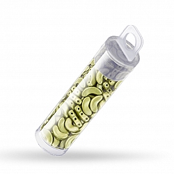 3 Hole Czech Arcos® par Puca® Glass Beads Pastel Lime 8g