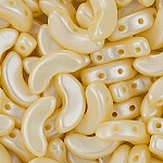Czech Arcos® par Puca® 3 Hole Beads Pastel Cream 8 gram