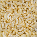 Czech Arcos® par Puca® 3 Hole Beads Pastel Cream 8 gram