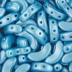 3 Hole Arcos® par Puca® 10mm Czech Beads Pastel Aqua 8g