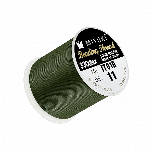 Miyuki Japanese Nylon Beading Thread B Green - 50m Reel