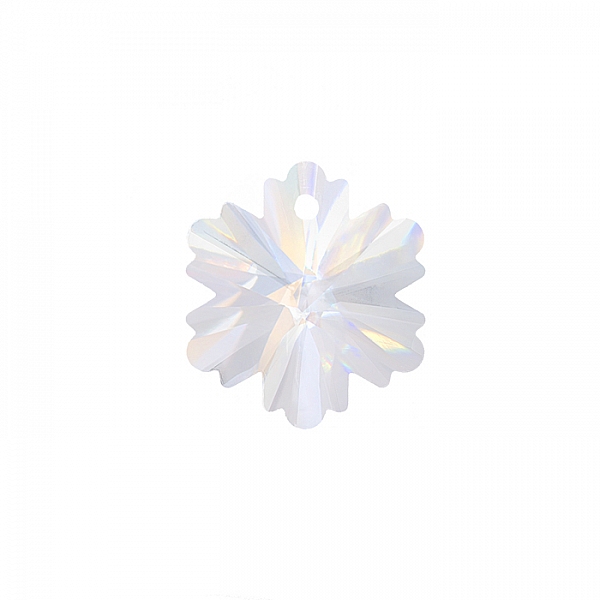 Faceted AAA Crystal Glass Snowflake Bead Pendant - 14mm
