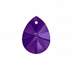 12x16mm AAA Faceted Crystal Pear Glass Pendant Violet