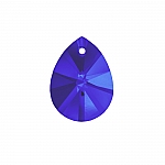 Faceted AAA Crystal Glass Pear Shaped Pendant Blue 16mm