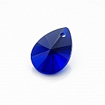 Faceted AAA Crystal Glass Pear Shaped Pendant Blue 16mm