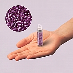 Miyuki 15 Dyed Semi Frosted Silver Lined Lavender 8.2g