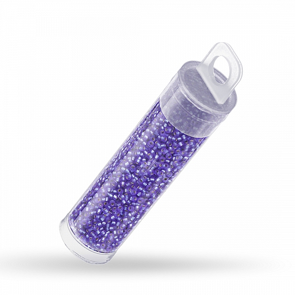 Miyuki 15/0 Dyed Semi Frosted Silver Lined Violet 8.2g
