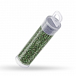 Miyuki Size 15 Semi Matte Silver Lined Dark Green 8.2g