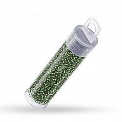 Miyuki Size 15 Semi Matte Silver Lined Dark Green 8.2g