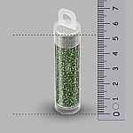 Miyuki Size 15 Semi Matte Silver Lined Dark Green 8.2g