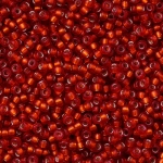 Miyuki 15/0 Beads Semi Matt Silver Lined Dark Ruby 8.2g