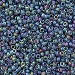 Miyuki Size 15/0 Round Seed Beads Matte Grey AB - 8.2g