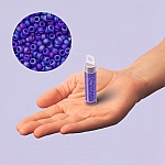 Miyuki Round Seed Beads Size 15/0 Matte Cobalt AB 8.2g Miyuki Round Seed Beads Size 15/0 Matte Cobalt AB 8.2g