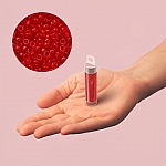 Miyuki Size 15/0 Seed Beads Transparent Red Orange 8.2g
