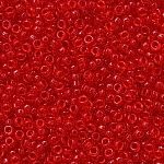 Miyuki Size 15/0 Seed Beads Transparent Red Orange 8.2g