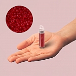 Miyuki Seed Beads 15 Dyed Semi Frosted Trans. Red 8.2g