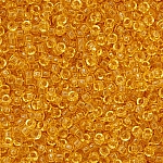 Miyuki Size 15 Transparent Light Topaz Seed Beads 8.2g